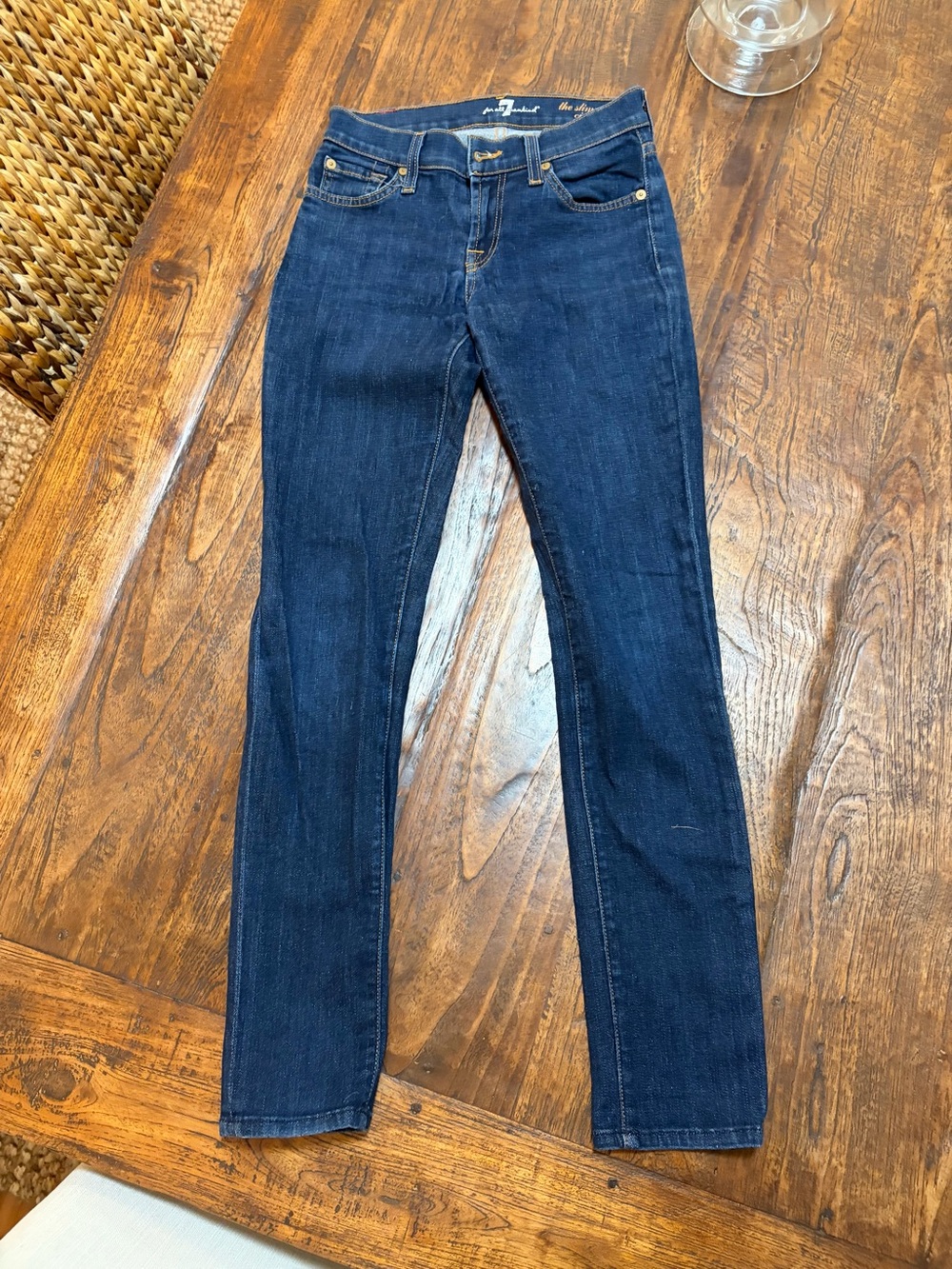 Seven for all Mankind slim cigarette Dark Blue Women's Jeans, 24